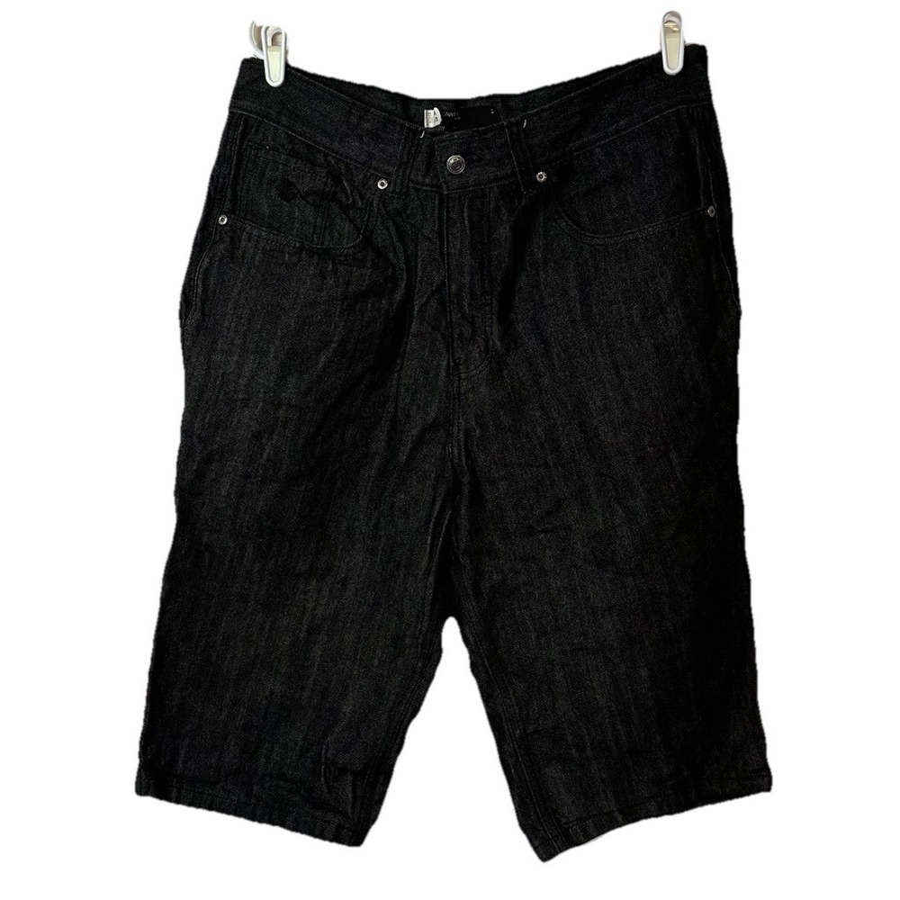 Rocawear Men's Black Jean Shorts Size 36 Casual Streetwear Hip Hop Flap Pockets